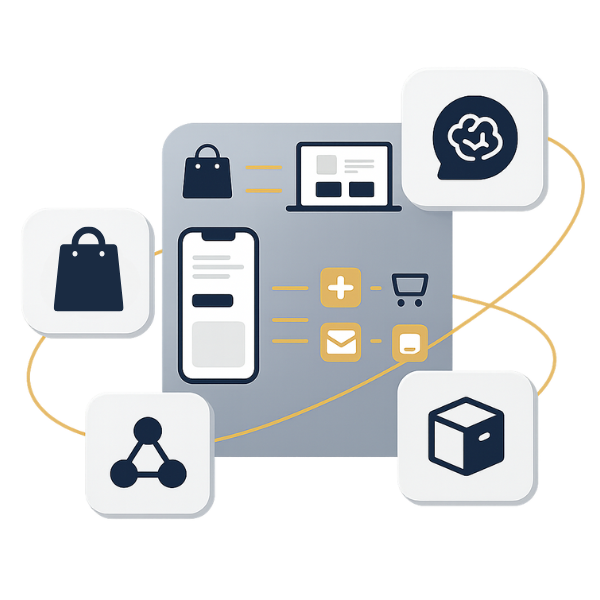 Unified portal — Shopify, AI, n8n, ShipEdge